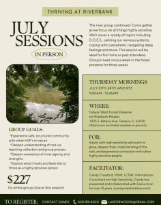 thriving at riverbank - july 2025